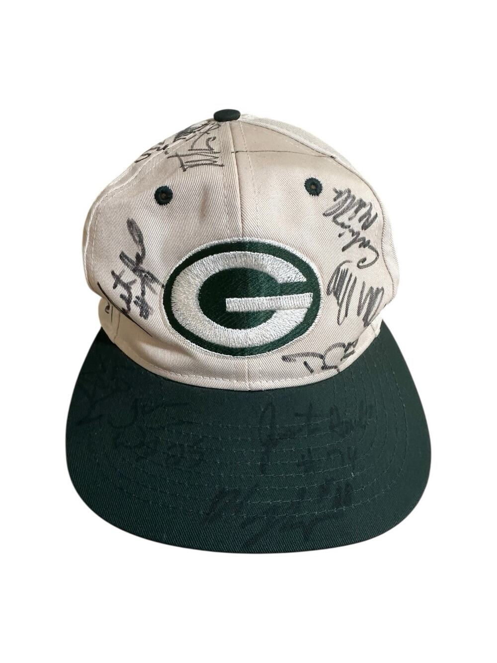 VTG Green Bay Packers Autographed Hat Random Signatures One Size Preowned